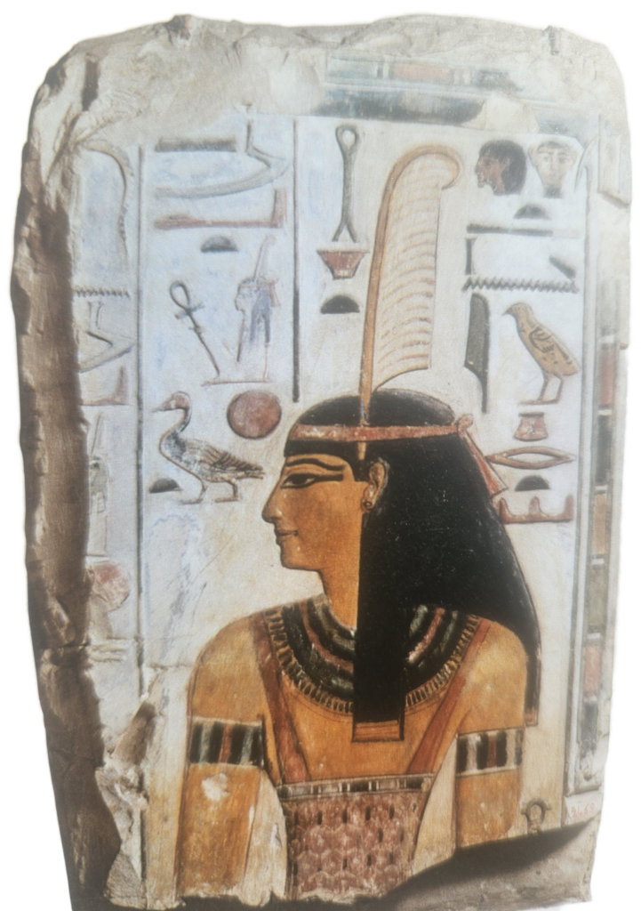 Pour information, la plume d’autruche est le hieroglyphe de Mâât